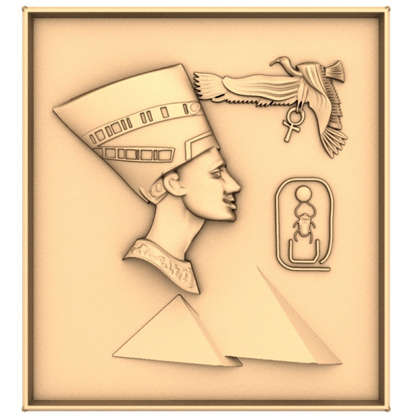 Nefertiti's Elegance 3D STL Model for CNC and 3D Printing Nefertiti's Elegance 3D STL Model for CNC and 3D Printing