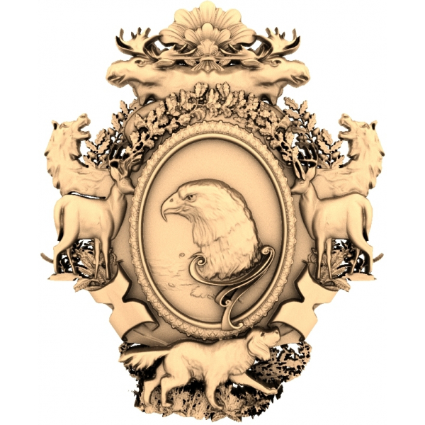 Majestic Wildlife Emblem - 3D STL Model
