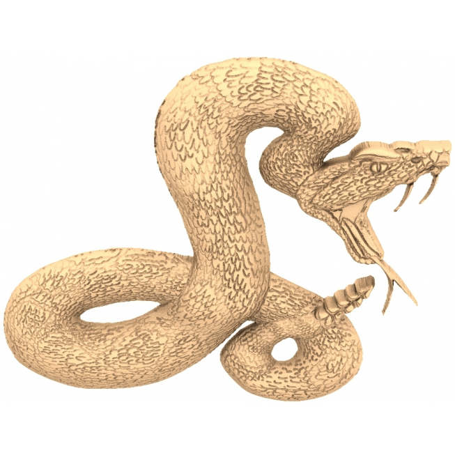 Serpent Majesty 3D STL մոդելը CNC և 3D տպագրության համար