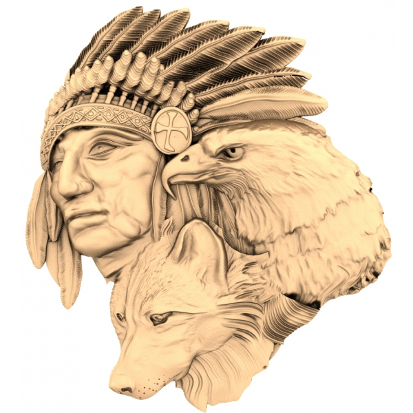 Spirit of the Wild - Model 3D STL dla CNC Spirit of the Wild - Model 3D STL dla CNC