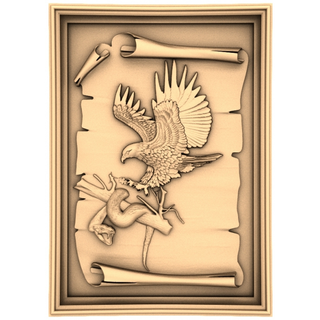 Eagle's Triumph 3D STL Model ສໍາລັບການພິມ CNC ແລະ 3D