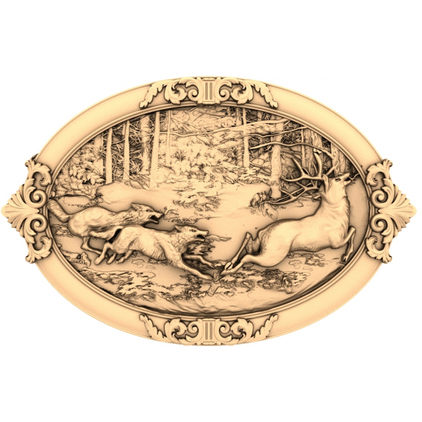 Forest Hunt 3D STL Modello per lavorazione del legno CNC Forest Hunt 3D STL Modello per lavorazione del legno CNC