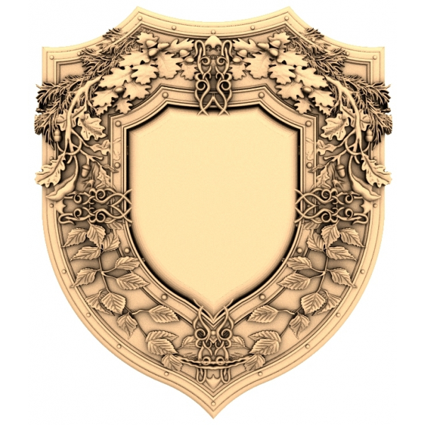 Florales Harmoniewappen - 3D STL Modell für CNC Florales Harmoniewappen - 3D STL Modell für CNC
