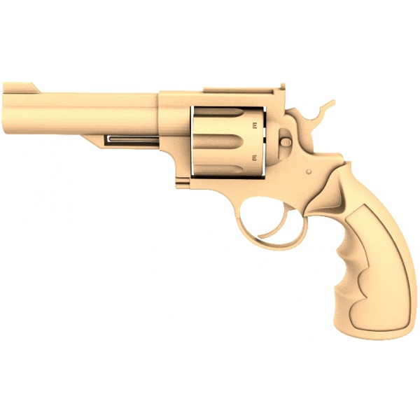 Modello STL 3D Classic Revolver per CNC e stampa 3D Modello STL 3D Classic Revolver per CNC e stampa 3D