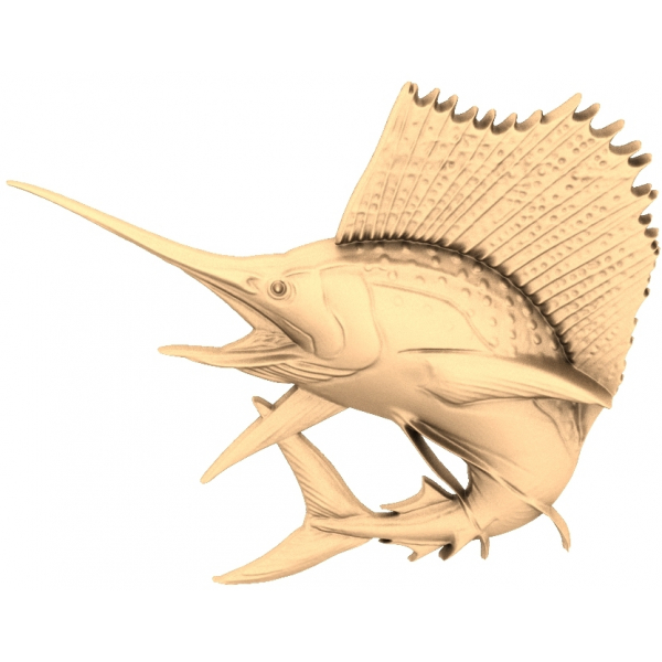 โมเดล 3D STL ของ Majestic Sailfish สำหรับเครื่อง CNC