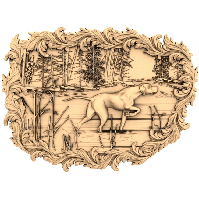 Canine Wilderness Elegance 3D STL Relief Model dla CNC