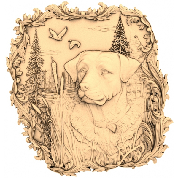 Labrador Reflexionen 3D STL Modell für CNC Labrador Reflexionen 3D STL Modell für CNC