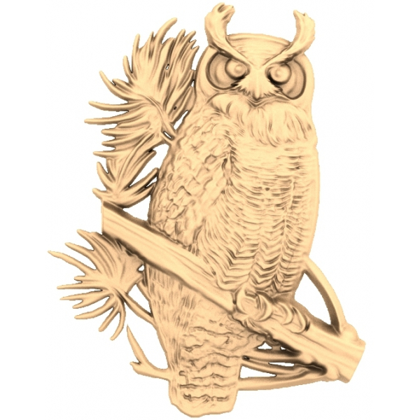 3D model reljefa sove za CNC i 3D štampanje 3D model reljefa sove za CNC i 3D štampanje
