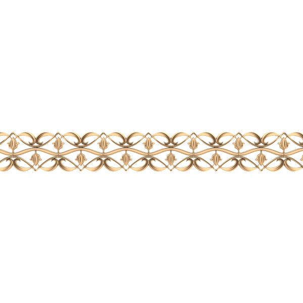 Floral Elegance Border 3D STL Model for CNC Floral Elegance Border 3D STL Model for CNC