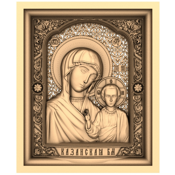 CNC용 Kazanskaya Madonna 3D STL 모델 CNC용 Kazanskaya Madonna 3D STL 모델
