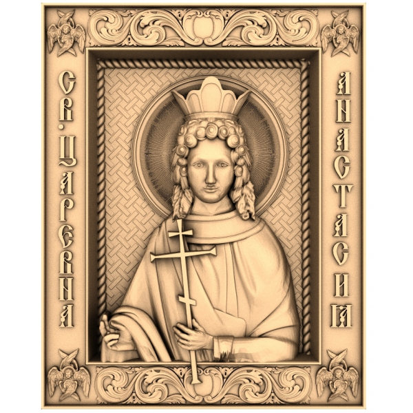 Modello STL 3D dell'icona di Sant'Anastasia