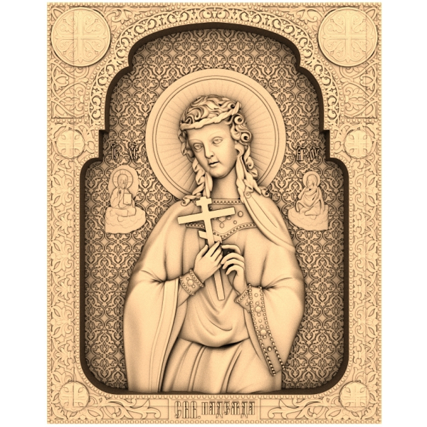 CNC için Saint Natalia İkonu 3D STL Modeli