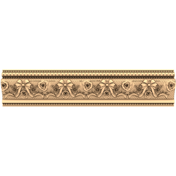 Elegant Floral Ribbon 3D STL Decorative Panel Elegant Floral Ribbon 3D STL Decorative Panel