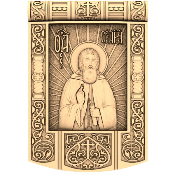 Relief des Heiligen Sergius 3D STL-Modell für CNC-Fräser Relief des Heiligen Sergius 3D STL-Modell für CNC-Fräser