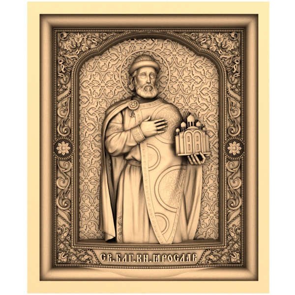 Heiliger Großfürst Jaroslaw 3D-STL-Modell Heiliger Großfürst Jaroslaw 3D-STL-Modell