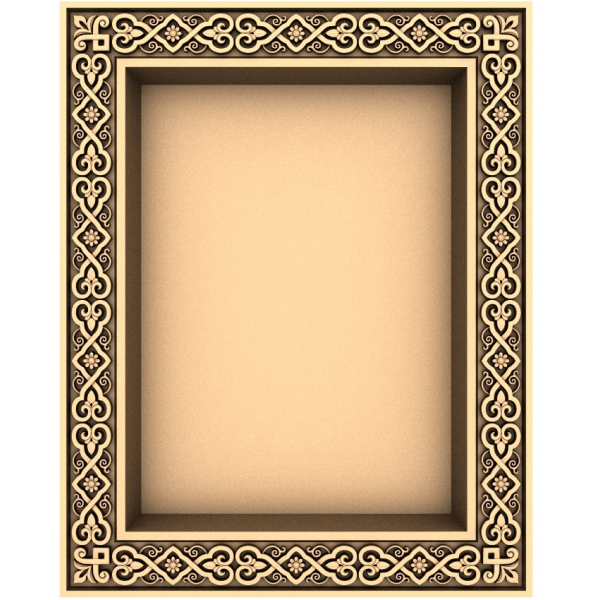 Ornate Elegance Frame 3D STL Model for CNC