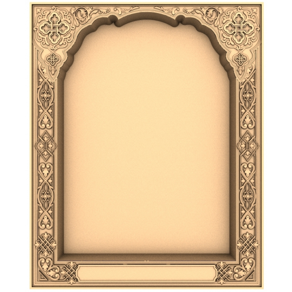 Ornate Gothic Frame 3D STL Model for CNC