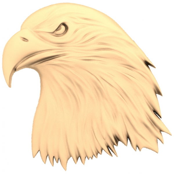 Majestic Eagle Head 3D STL Model for CNC Majestic Eagle Head 3D STL Model for CNC