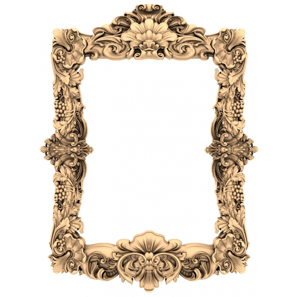 CNC용 Baroque Flourish Frame 3D STL 모델 CNC용 Baroque Flourish Frame 3D STL 모델