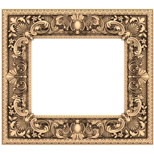 Baroque Elegance Frame STL Model for CNC Baroque Elegance Frame STL Model for CNC