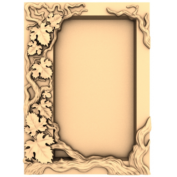Vineyard Charm Frame 3D STL model pro CNC