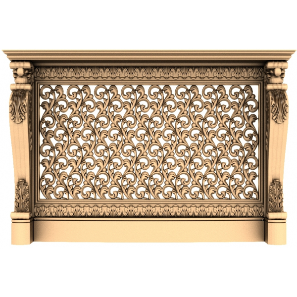 Rococo Elegance Panel - 3D STL Model for CNC