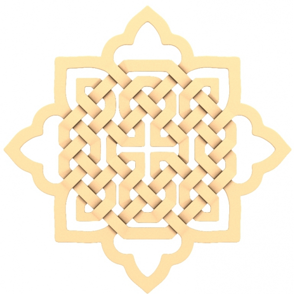 Dekor Eternal Knot Decor - Složitý 3D STL model pro CNC