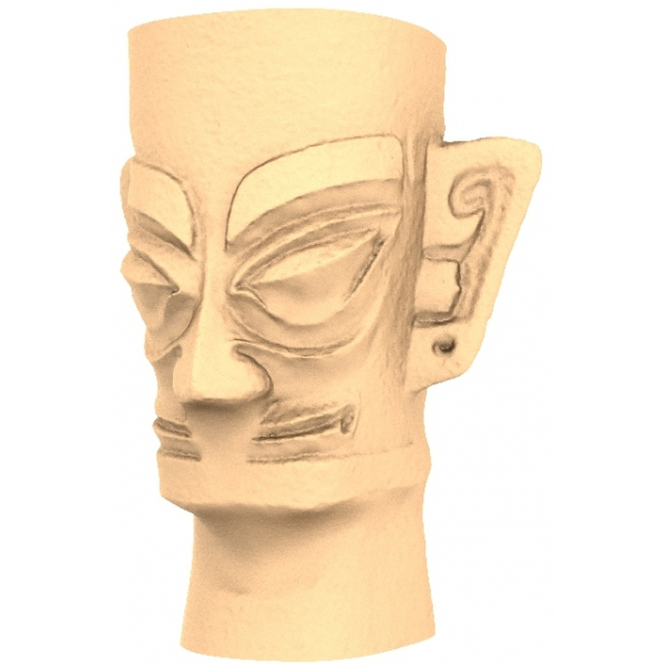 Ancient Tribal Mask 3D Model for CNC and 3D Printing