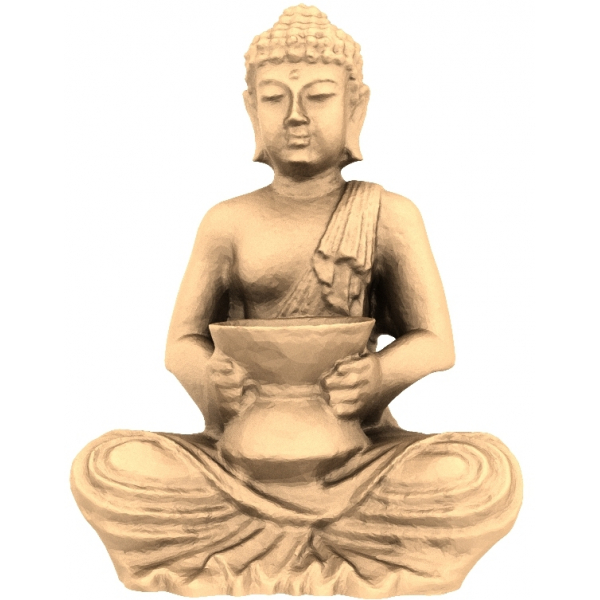 Modelo 3D STL de Buda meditando en tranquilidad para CNC Modelo 3D STL de Buda meditando en tranquilidad para CNC
