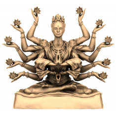 Relieful 3D Avalokiteshvara