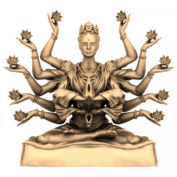 نموذج ثلاثي الأبعاد لـ Avalokiteshvara مطبوع عليه STL للطباعة ثلاثية الأبعاد والطباعة باستخدام الحاسب الآلي نموذج ثلاثي الأبعاد لـ Avalokiteshvara مطبوع عليه STL للطباعة ثلاثية الأبعاد والطباعة باستخدام الحاسب الآلي