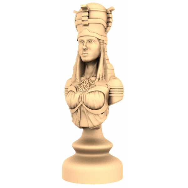 Queen of the Nile Bust דגם STL 3D להדפסת CNC ותלת מימד