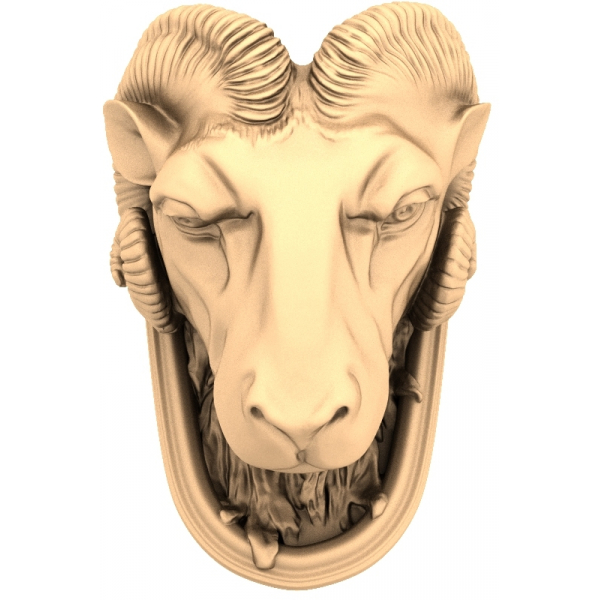 Majestic Ram Head 3D STL דגם לנתב CNC