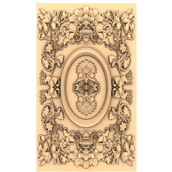 Pannello decorativo 3D Opulento Floral Harmony STL modello