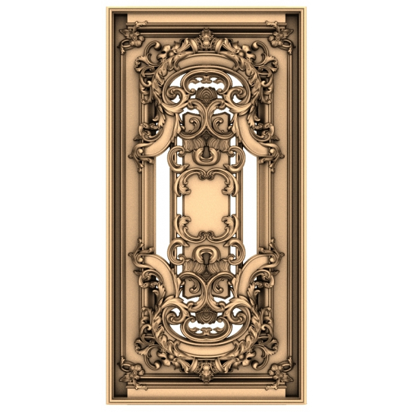 Baroque Elegance Panel 3D Design for CNC