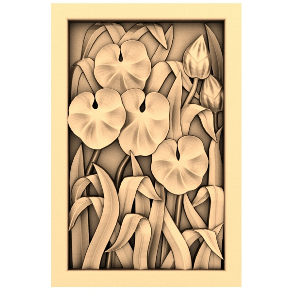 CNC 라우터용 Calla Lily Harmony 3D STL 모델