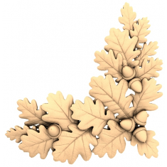 Ornamen Sudut Daun Ek