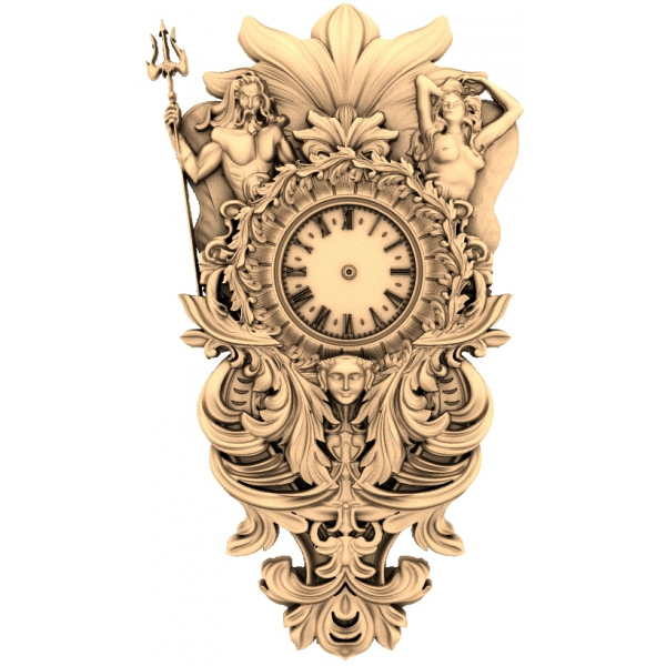 3D model nástěnných hodin Oceanic Guardians pro CNC 3D model nástěnných hodin Oceanic Guardians pro CNC