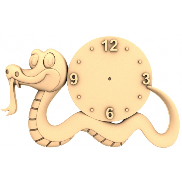 CNC üçün Serpent Clock 3D STL Modeli