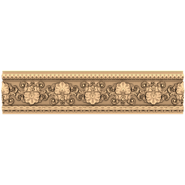 Renaissance Floral Frieze 3D STL Model til CNC
