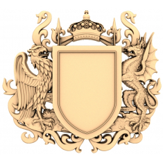 Regal Crest of Griffin and Dragon