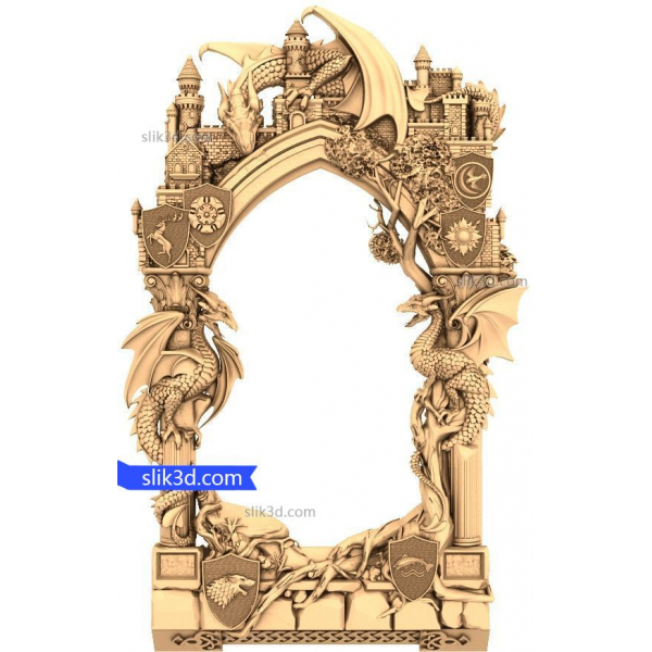 اژدها را حفظ پورتال - 3D STL مدل برای پروژه های CNC اژدها را حفظ پورتال - 3D STL مدل برای پروژه های CNC