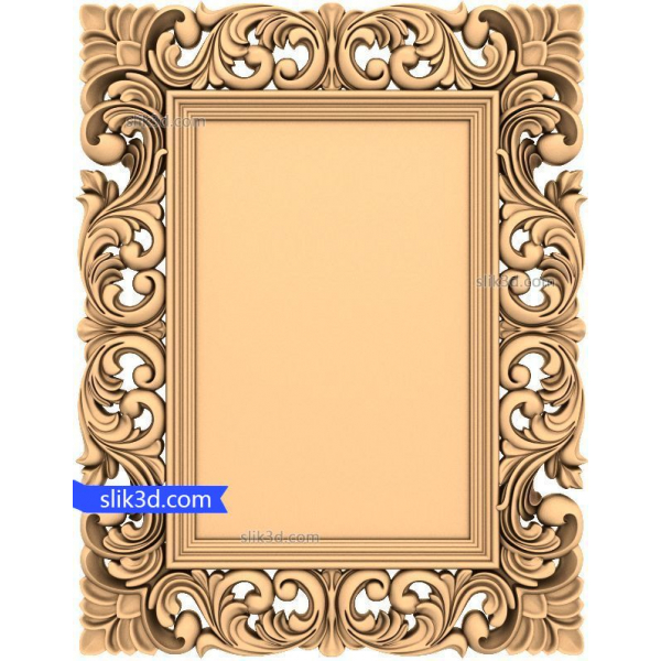 Baroque Elegance Frame - 3D STL Model for CNC Baroque Elegance Frame - 3D STL Model for CNC