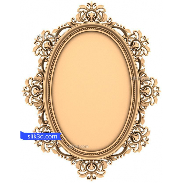 Ornate Oval Frame 3D Model Ornate Oval Frame 3D Model