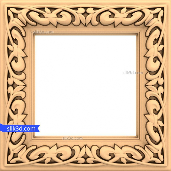 Modello di cornice STL 3D Ornate Elegance per CNC