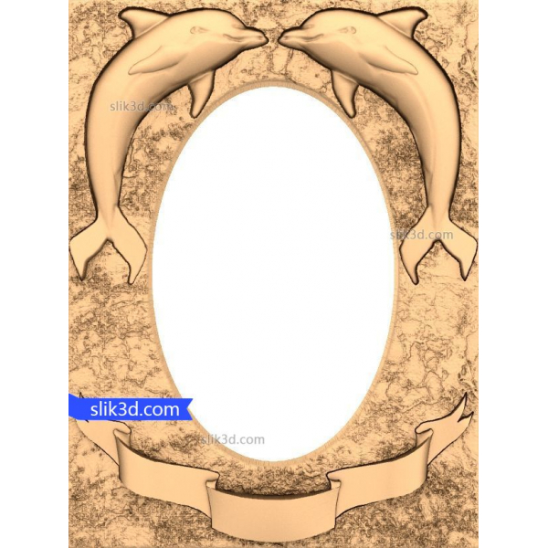 Dolphin Embrace Frame 3D model STL Dolphin Embrace Frame 3D model STL