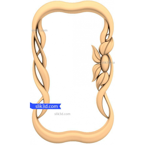 Floral Elegance Frame - 3D STL Model for CNC and 3D Printing Floral Elegance Frame - 3D STL Model for CNC and 3D Printing