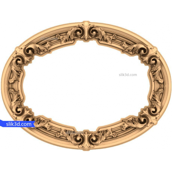 Ornamental Oval Elegance 3D STL-model