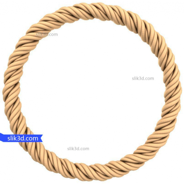 Twist Elegance Circle 3D STL Model Twist Elegance Circle 3D STL Model