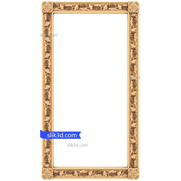 Majestic Acanthus Frame - 3D STL Model for CNC and 3D Printing Majestic Acanthus Frame - 3D STL Model for CNC and 3D Printing